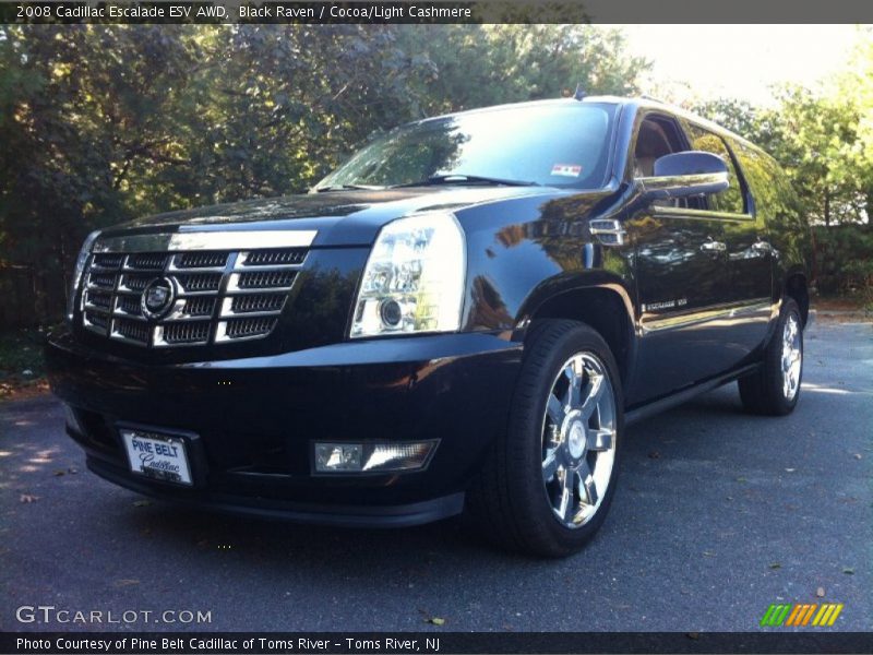 Black Raven / Cocoa/Light Cashmere 2008 Cadillac Escalade ESV AWD