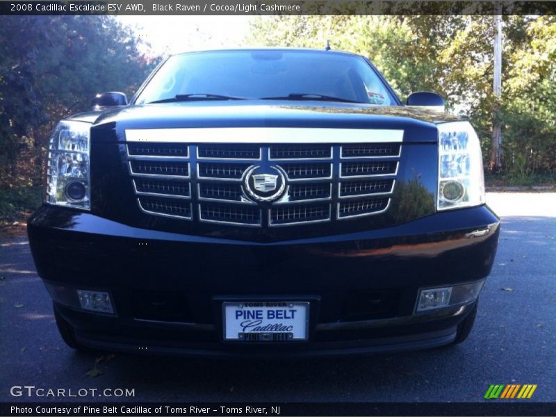 Black Raven / Cocoa/Light Cashmere 2008 Cadillac Escalade ESV AWD