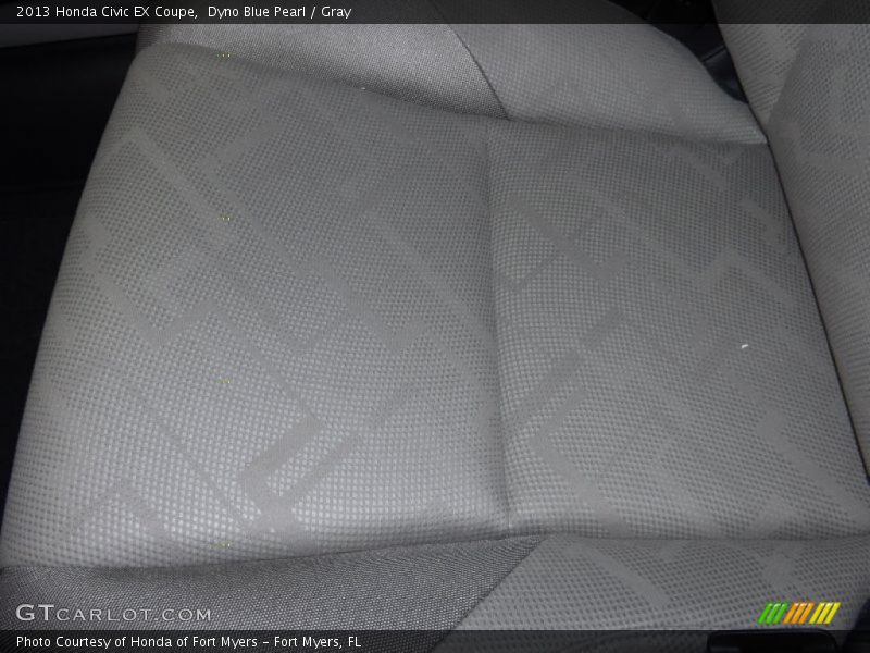 Dyno Blue Pearl / Gray 2013 Honda Civic EX Coupe