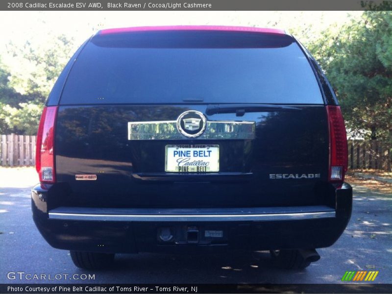 Black Raven / Cocoa/Light Cashmere 2008 Cadillac Escalade ESV AWD