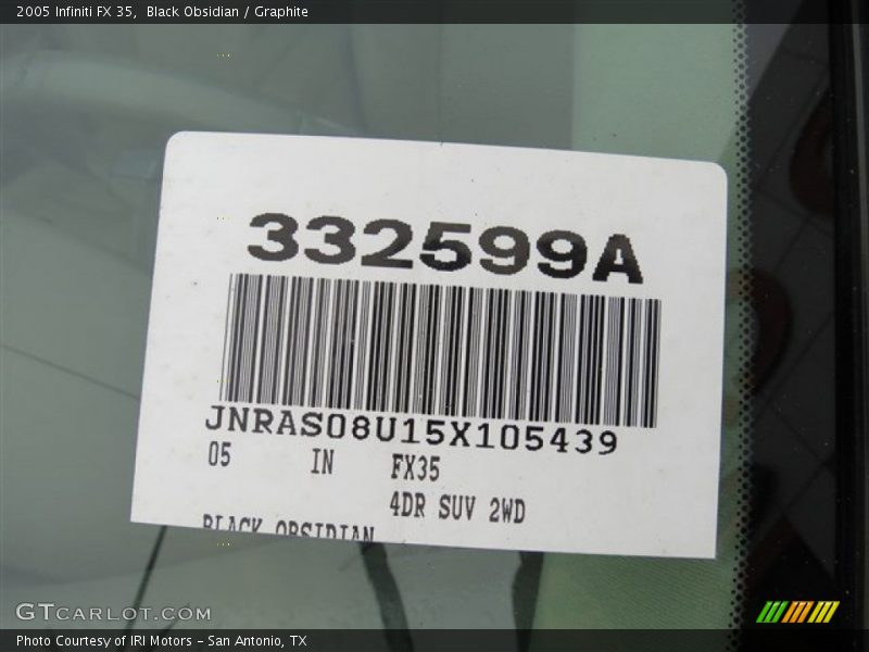 Black Obsidian / Graphite 2005 Infiniti FX 35
