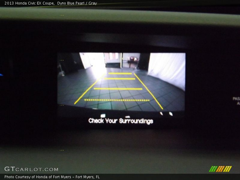 Dyno Blue Pearl / Gray 2013 Honda Civic EX Coupe
