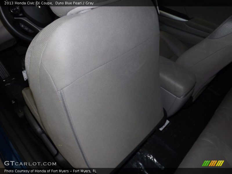 Dyno Blue Pearl / Gray 2013 Honda Civic EX Coupe