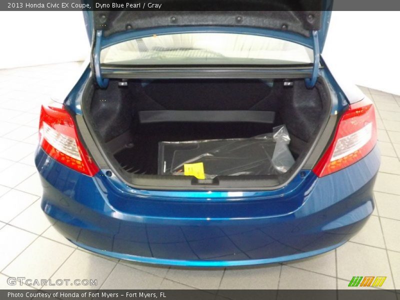 Dyno Blue Pearl / Gray 2013 Honda Civic EX Coupe