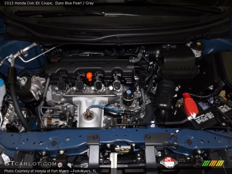 Dyno Blue Pearl / Gray 2013 Honda Civic EX Coupe