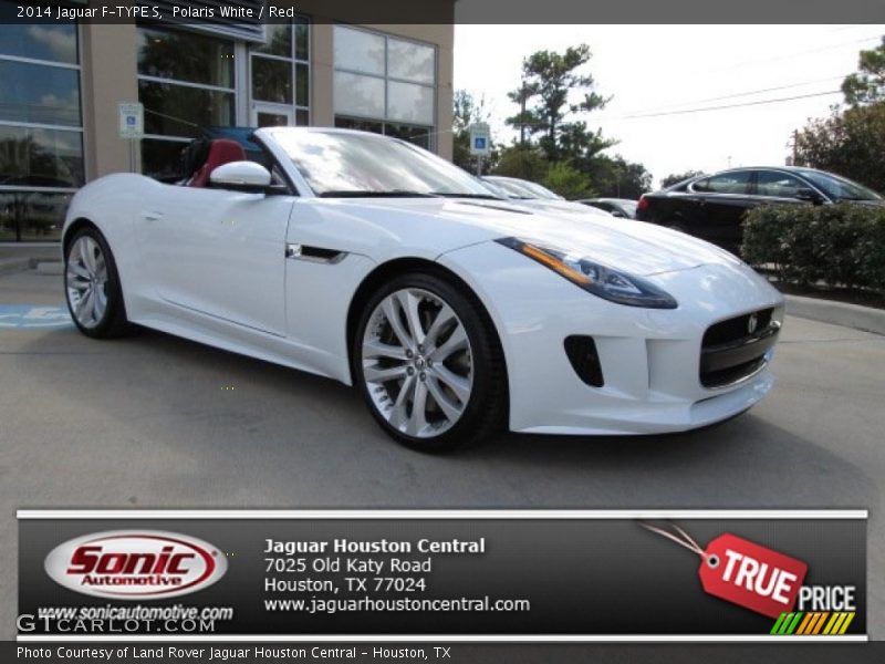 Polaris White / Red 2014 Jaguar F-TYPE S