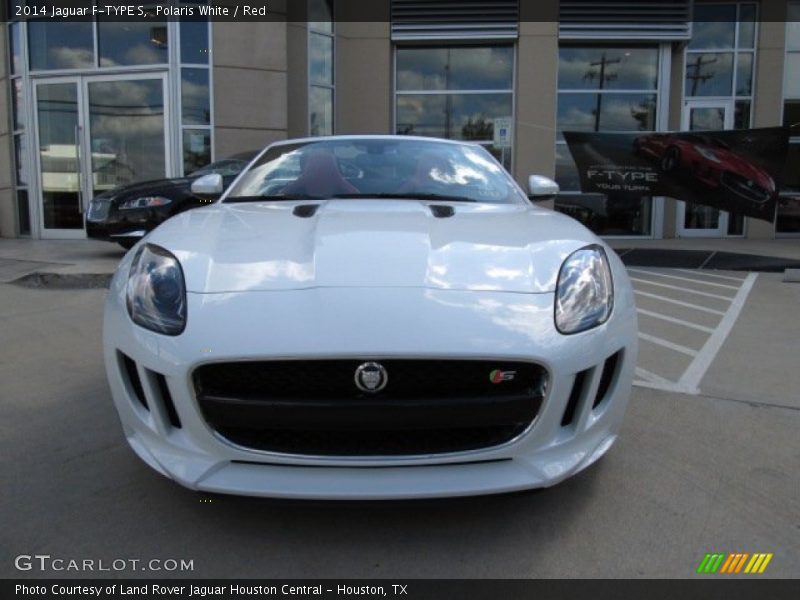Polaris White / Red 2014 Jaguar F-TYPE S