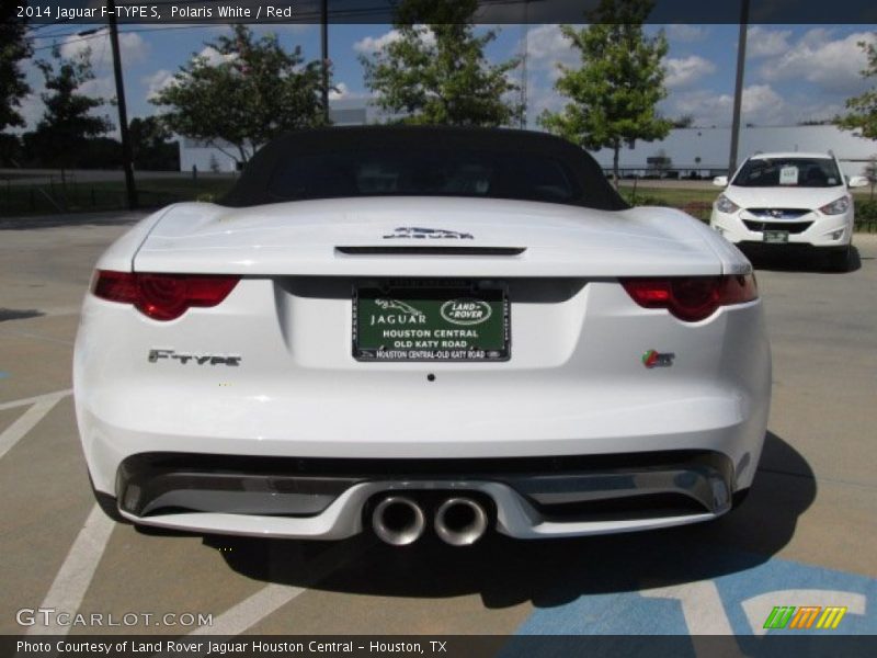Polaris White / Red 2014 Jaguar F-TYPE S