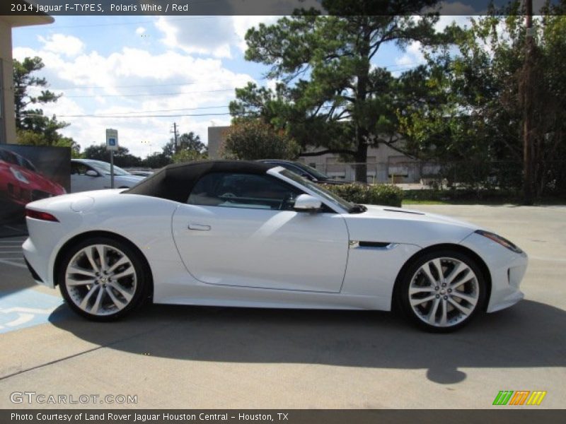 Polaris White / Red 2014 Jaguar F-TYPE S