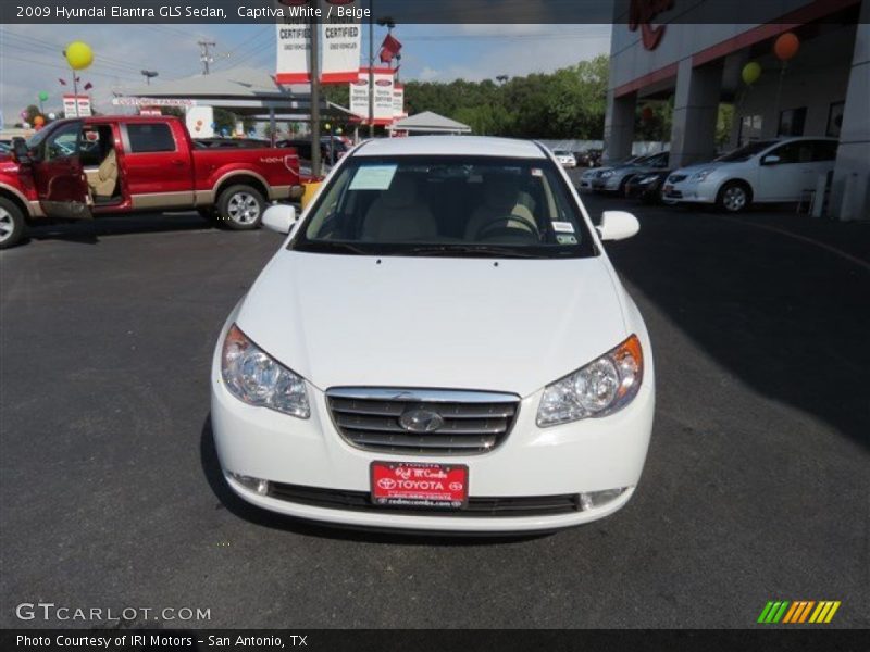 Captiva White / Beige 2009 Hyundai Elantra GLS Sedan