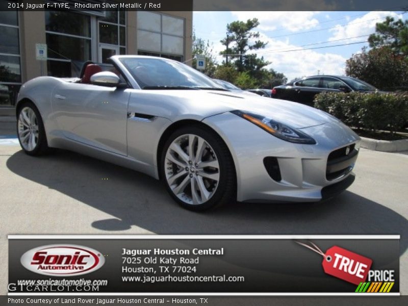 Rhodium Silver Metallic / Red 2014 Jaguar F-TYPE
