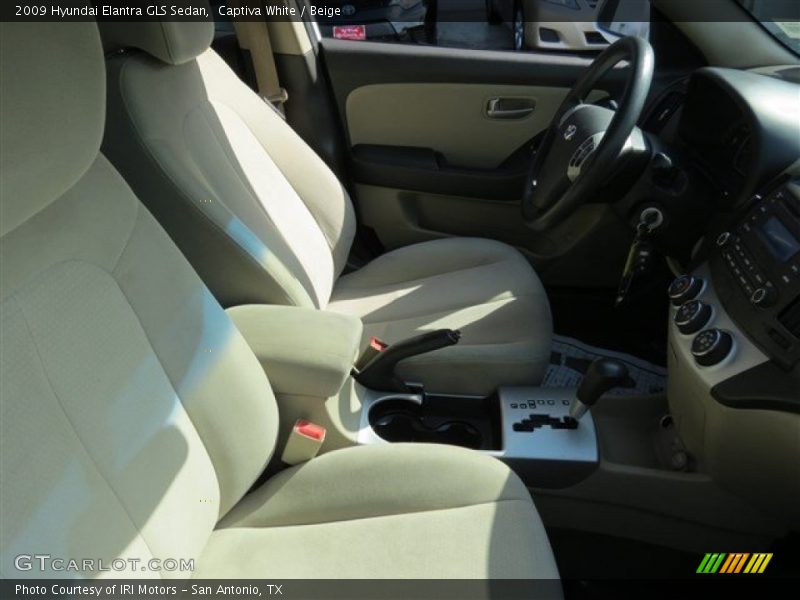 Captiva White / Beige 2009 Hyundai Elantra GLS Sedan
