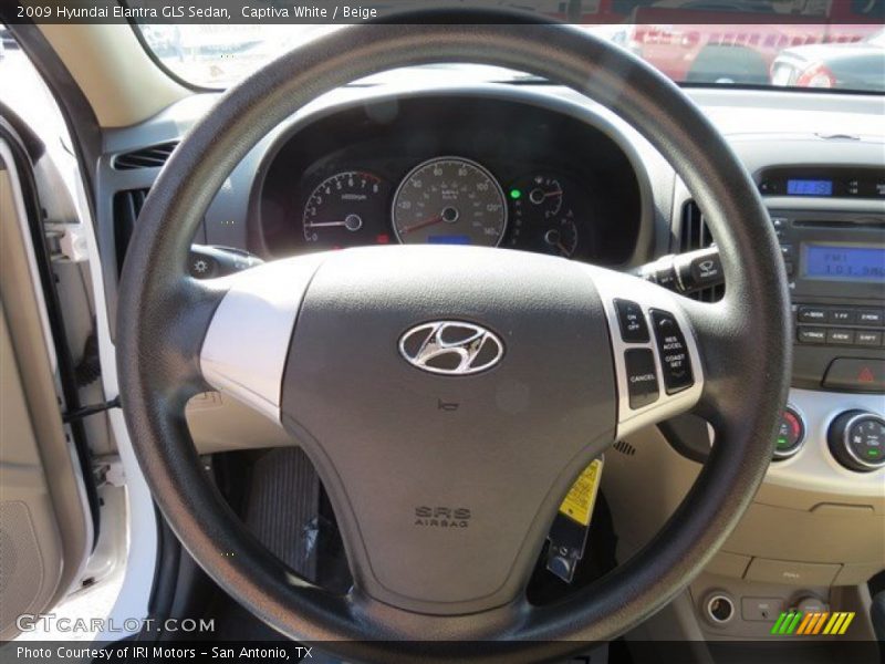 Captiva White / Beige 2009 Hyundai Elantra GLS Sedan