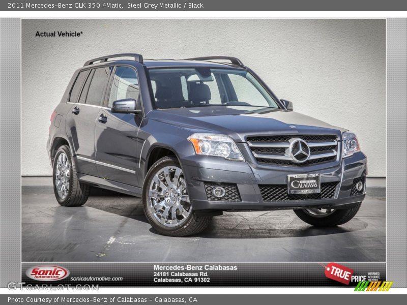 Steel Grey Metallic / Black 2011 Mercedes-Benz GLK 350 4Matic