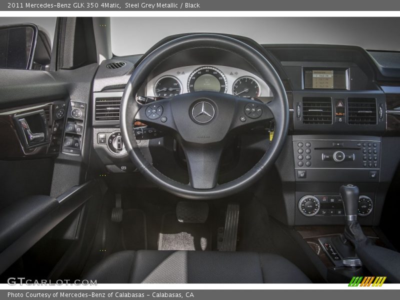 Steel Grey Metallic / Black 2011 Mercedes-Benz GLK 350 4Matic