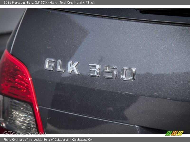 Steel Grey Metallic / Black 2011 Mercedes-Benz GLK 350 4Matic