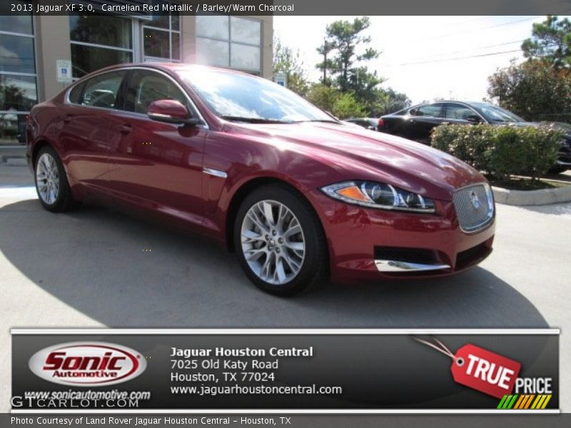 Carnelian Red Metallic / Barley/Warm Charcoal 2013 Jaguar XF 3.0