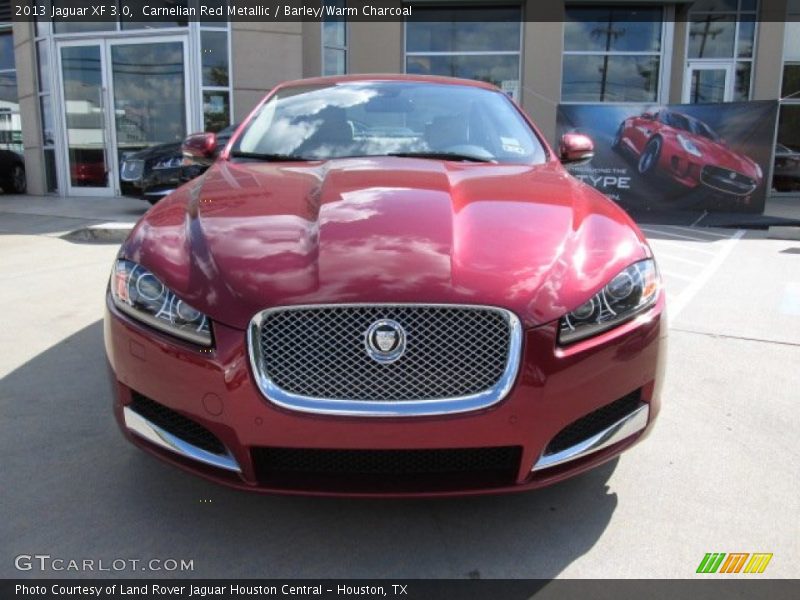 Carnelian Red Metallic / Barley/Warm Charcoal 2013 Jaguar XF 3.0