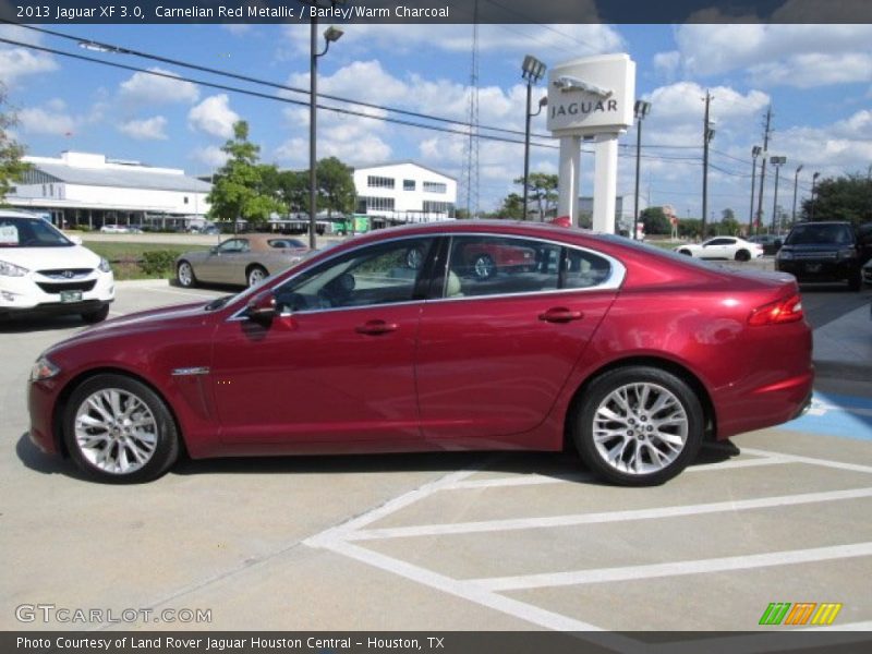 Carnelian Red Metallic / Barley/Warm Charcoal 2013 Jaguar XF 3.0