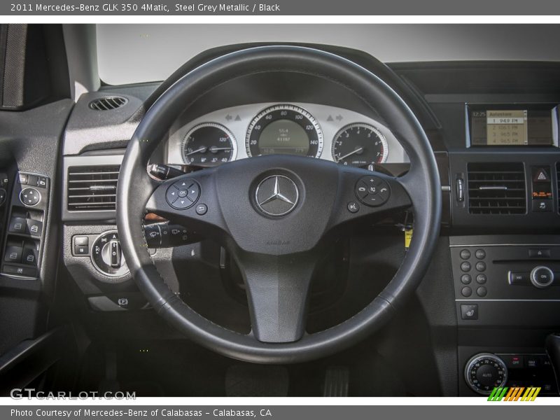 Steel Grey Metallic / Black 2011 Mercedes-Benz GLK 350 4Matic