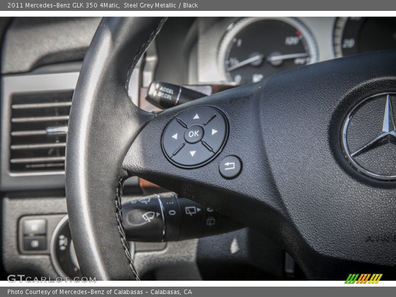 Steel Grey Metallic / Black 2011 Mercedes-Benz GLK 350 4Matic