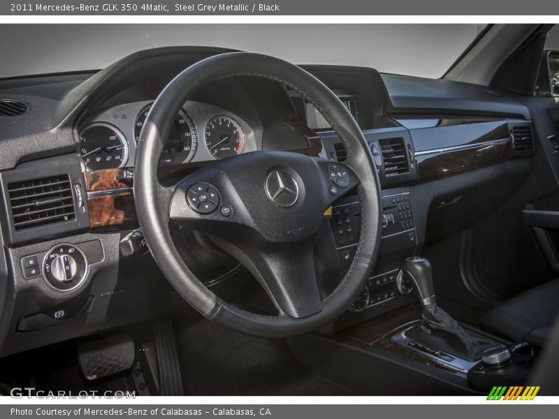 Steel Grey Metallic / Black 2011 Mercedes-Benz GLK 350 4Matic