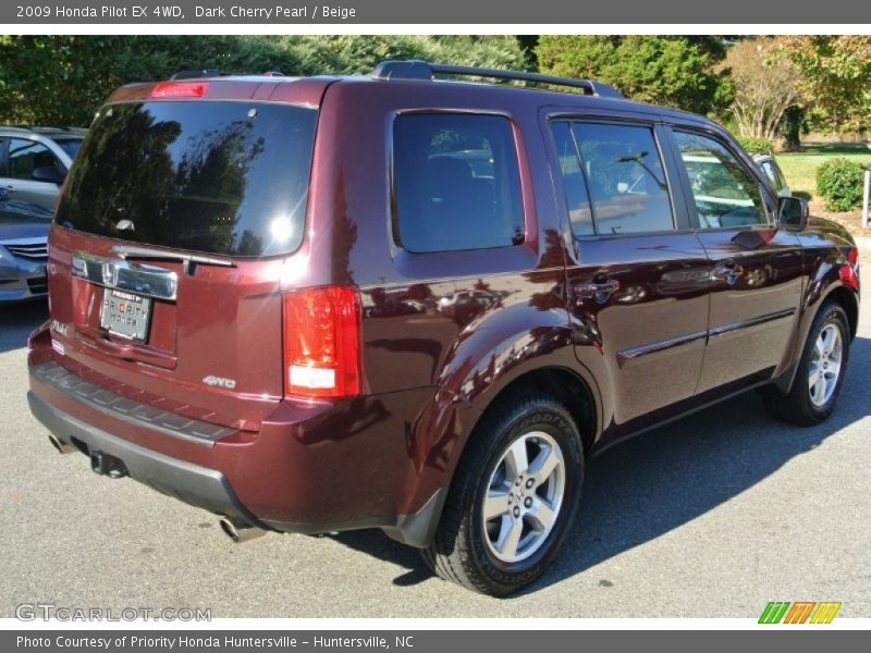 Dark Cherry Pearl / Beige 2009 Honda Pilot EX 4WD