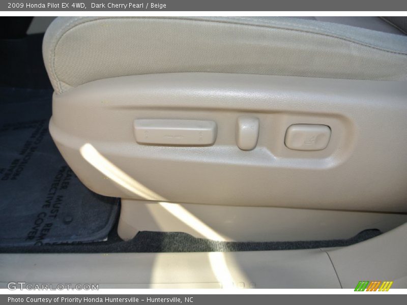 Dark Cherry Pearl / Beige 2009 Honda Pilot EX 4WD