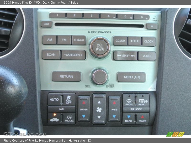 Dark Cherry Pearl / Beige 2009 Honda Pilot EX 4WD