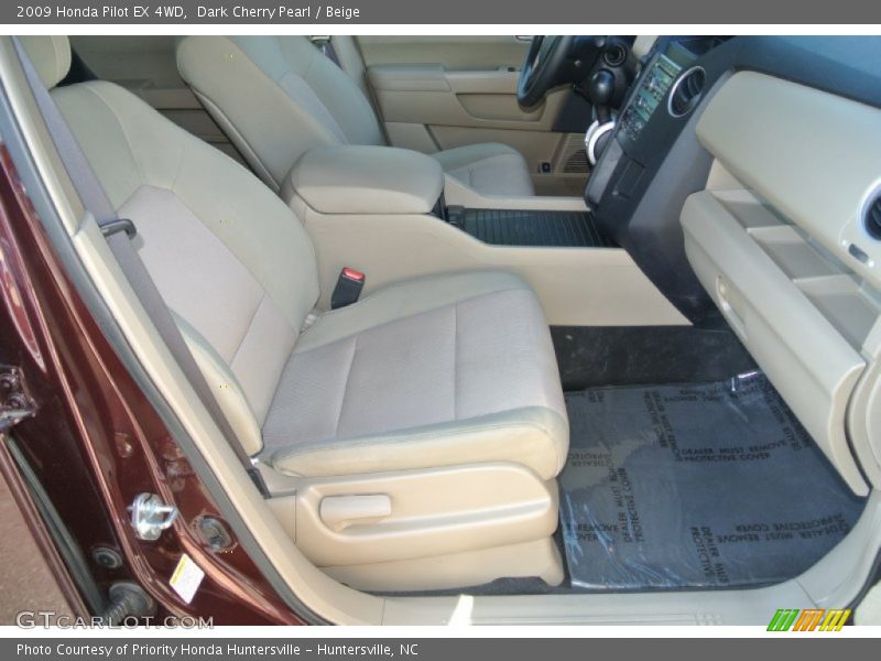Dark Cherry Pearl / Beige 2009 Honda Pilot EX 4WD