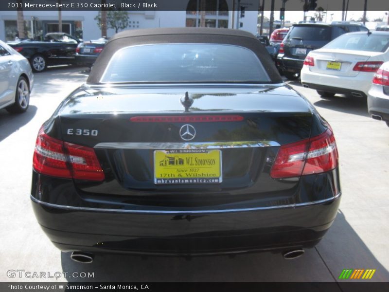 Black / Black 2011 Mercedes-Benz E 350 Cabriolet