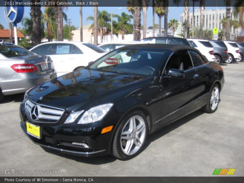 Black / Black 2011 Mercedes-Benz E 350 Cabriolet