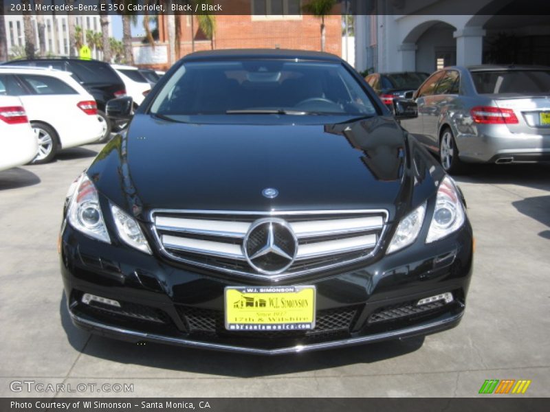 Black / Black 2011 Mercedes-Benz E 350 Cabriolet