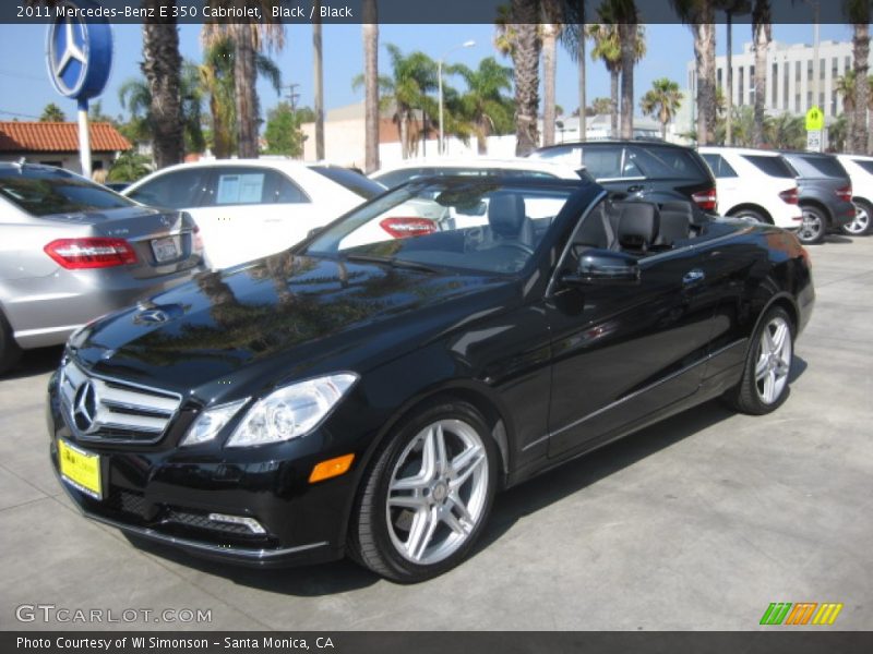 Black / Black 2011 Mercedes-Benz E 350 Cabriolet