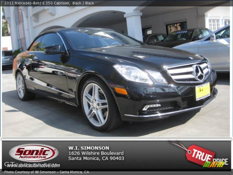 Black / Black 2011 Mercedes-Benz E 350 Cabriolet