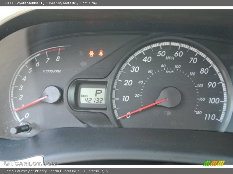 Silver Sky Metallic / Light Gray 2011 Toyota Sienna LE