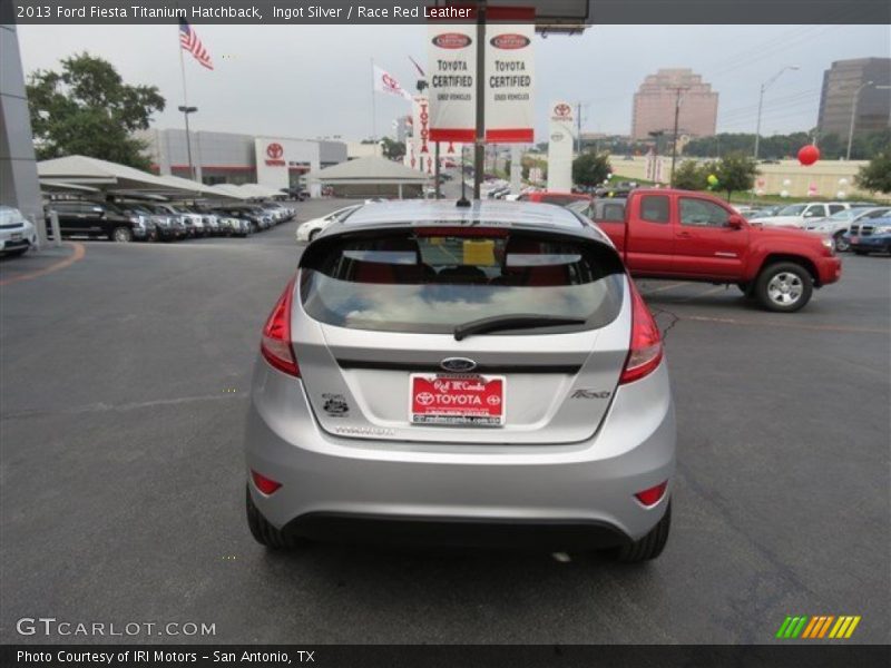 Ingot Silver / Race Red Leather 2013 Ford Fiesta Titanium Hatchback