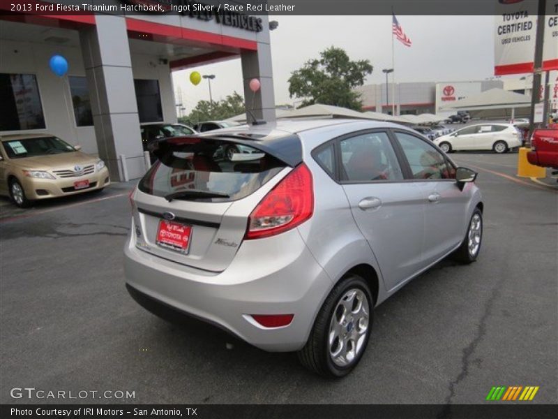 Ingot Silver / Race Red Leather 2013 Ford Fiesta Titanium Hatchback