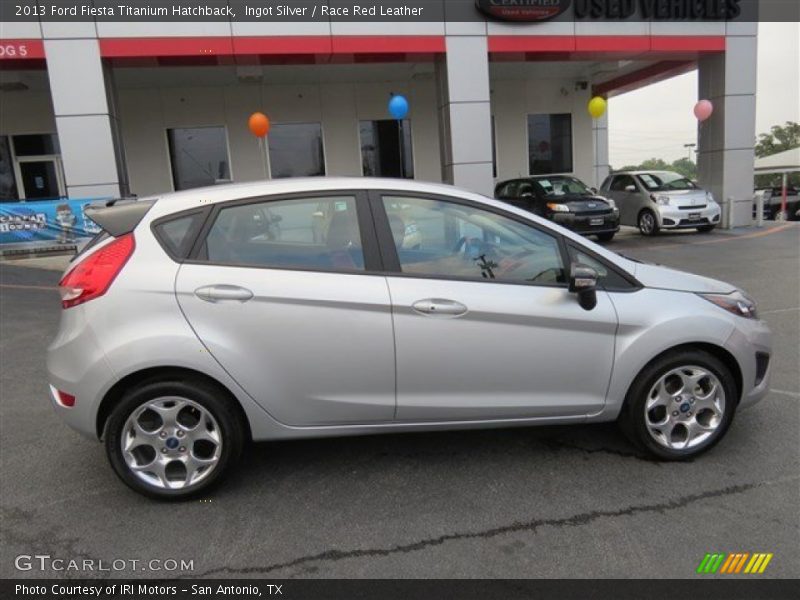 Ingot Silver / Race Red Leather 2013 Ford Fiesta Titanium Hatchback