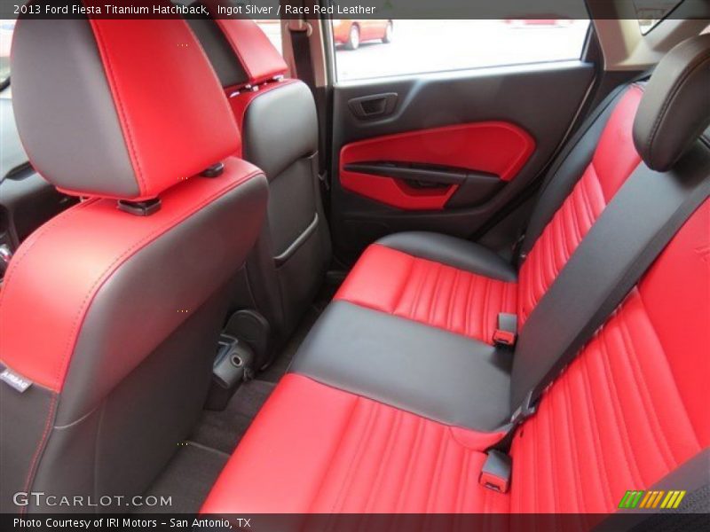 Ingot Silver / Race Red Leather 2013 Ford Fiesta Titanium Hatchback