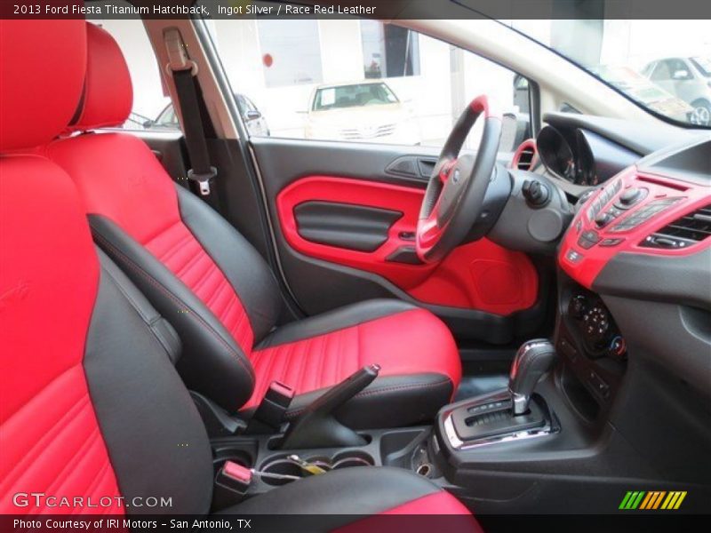 Ingot Silver / Race Red Leather 2013 Ford Fiesta Titanium Hatchback