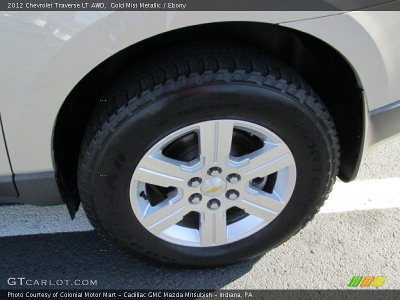 Gold Mist Metallic / Ebony 2012 Chevrolet Traverse LT AWD