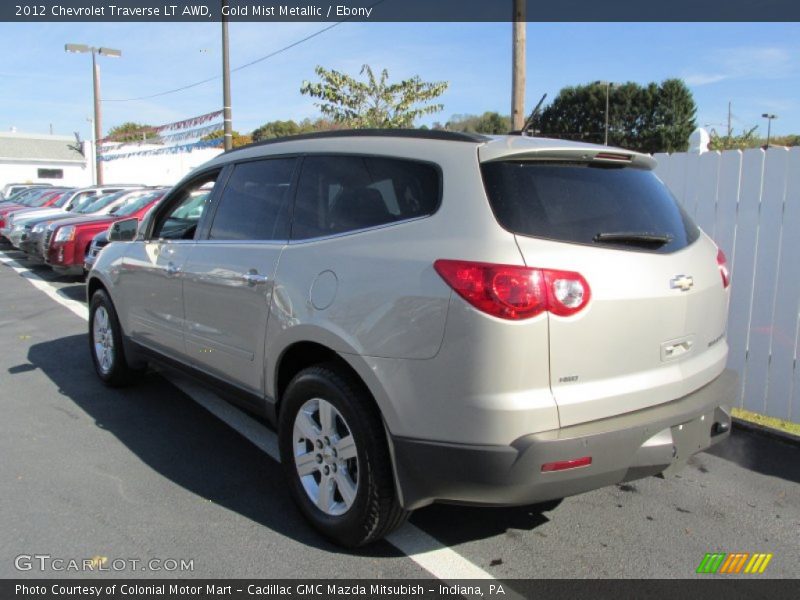 Gold Mist Metallic / Ebony 2012 Chevrolet Traverse LT AWD