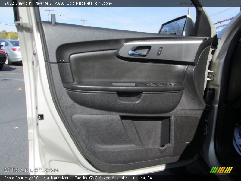 Gold Mist Metallic / Ebony 2012 Chevrolet Traverse LT AWD