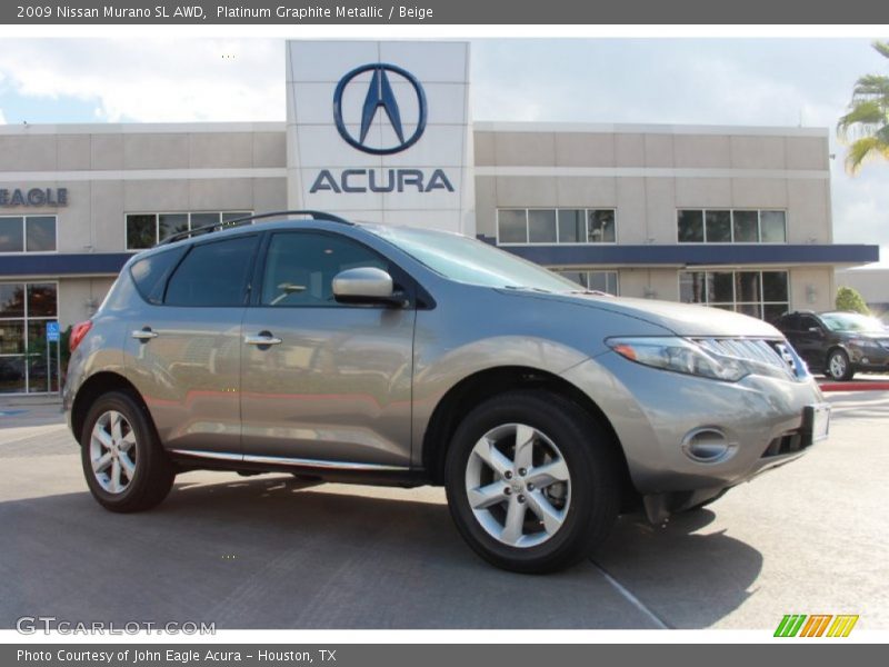 Platinum Graphite Metallic / Beige 2009 Nissan Murano SL AWD