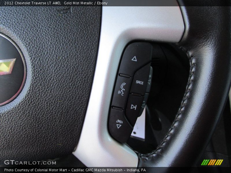 Gold Mist Metallic / Ebony 2012 Chevrolet Traverse LT AWD