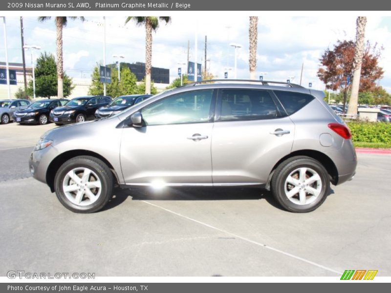 Platinum Graphite Metallic / Beige 2009 Nissan Murano SL AWD