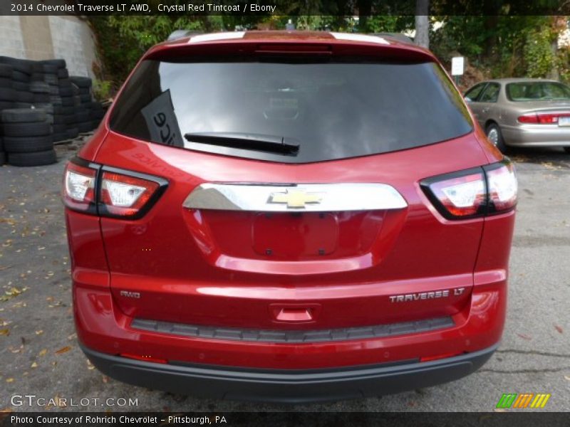 Crystal Red Tintcoat / Ebony 2014 Chevrolet Traverse LT AWD