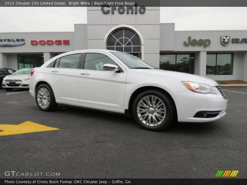 Bright White / Black/Light Frost Beige 2013 Chrysler 200 Limited Sedan