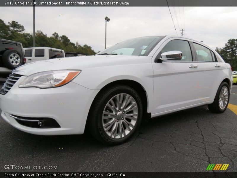 Bright White / Black/Light Frost Beige 2013 Chrysler 200 Limited Sedan